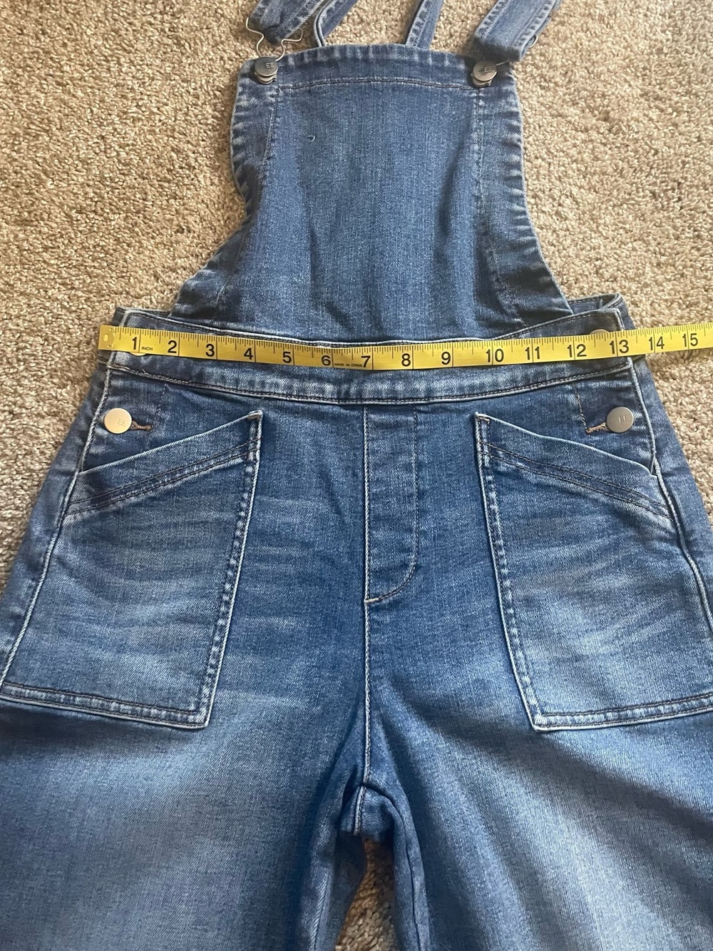Evereve - Classic Wide-leg Denim Overalls - Size 25 - Picture 10 of 12